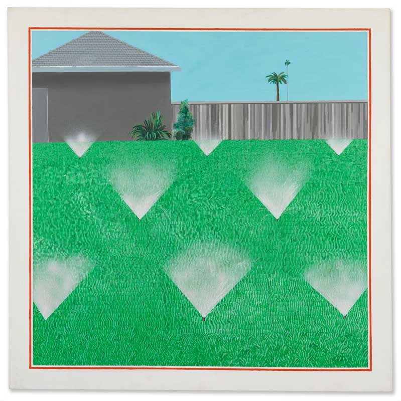 Amura,AmuraWorld,AmuraYachts, David Hockney (n. 1937), <em><i>Un césped siendo rociado</i></em>, 1967. Vendido por 28.585.000.