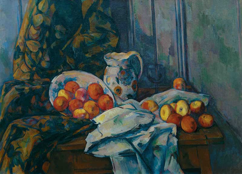 Amura,AmuraWorld,AmuraYachts, Paul Cezanne (1839-1906), <em><i>Naturaleza muerta con jarra de loza y frutas</i></em>, hacia 1900. Óleo sobre lienzo.