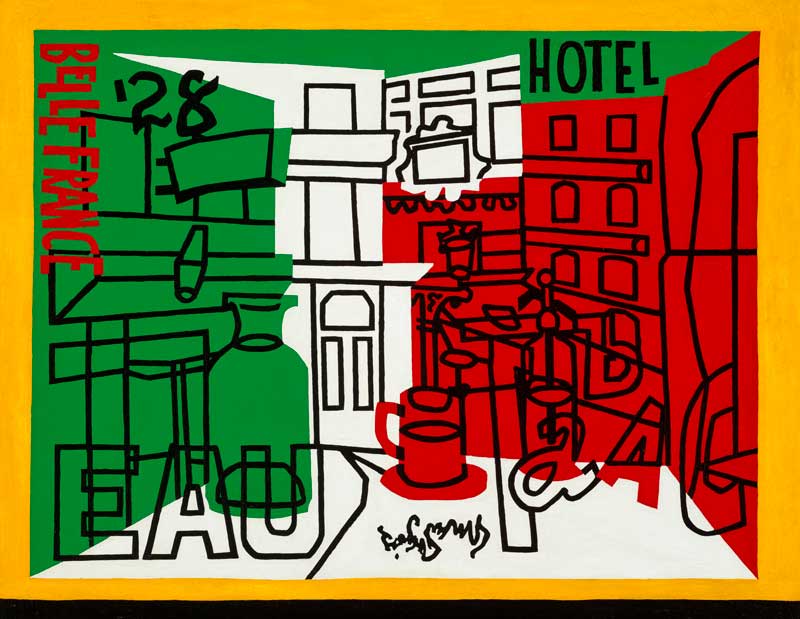 Amura,AmuraWorld,AmuraYachts, Stuart Davis (1892-1964), <em><i>Estudio para «The Paris Bit»,</i></em> 1951 y 1957-1960. Óleo sobre lienzo. 71.1 x 91.4 cm.