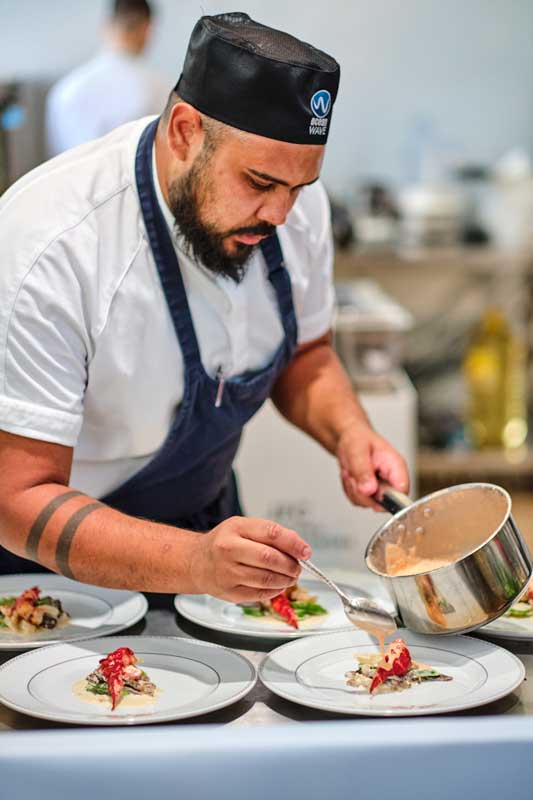 Amura,AmuraWorld,AmuraYachts, El chef Aaron Thomas, del yate <em><i>Canvas</i></em> (33 m), ganador del Superyacht Chef Competition.