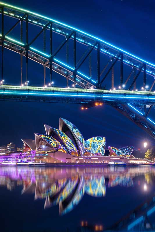 Amura,AmuraWorld,AmuraYachts, El Opera House de Sydney también forma parte de Vivid Sydney 2026.