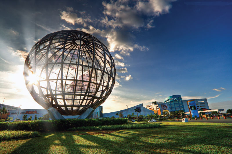 Globe Telecom Center, SM Mall of Asia, at Manila, Philippines. 
