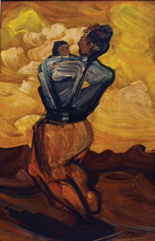 Sin título 19 
de David Alfaro Siqueiros. 
Acrílico sobre novopan, 
94 x 60 cm.
