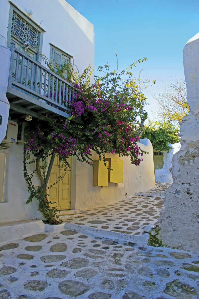 Streets of Mykonos.

